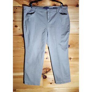 Gloria Vanderbilt Amanda Jeans in Tan Plus Size 22 Short